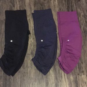 Lululemon size 8 in black, navy and magenta.